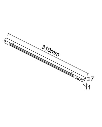 MAGNETO mini * LINEAL LED 6W 36º NEGRO